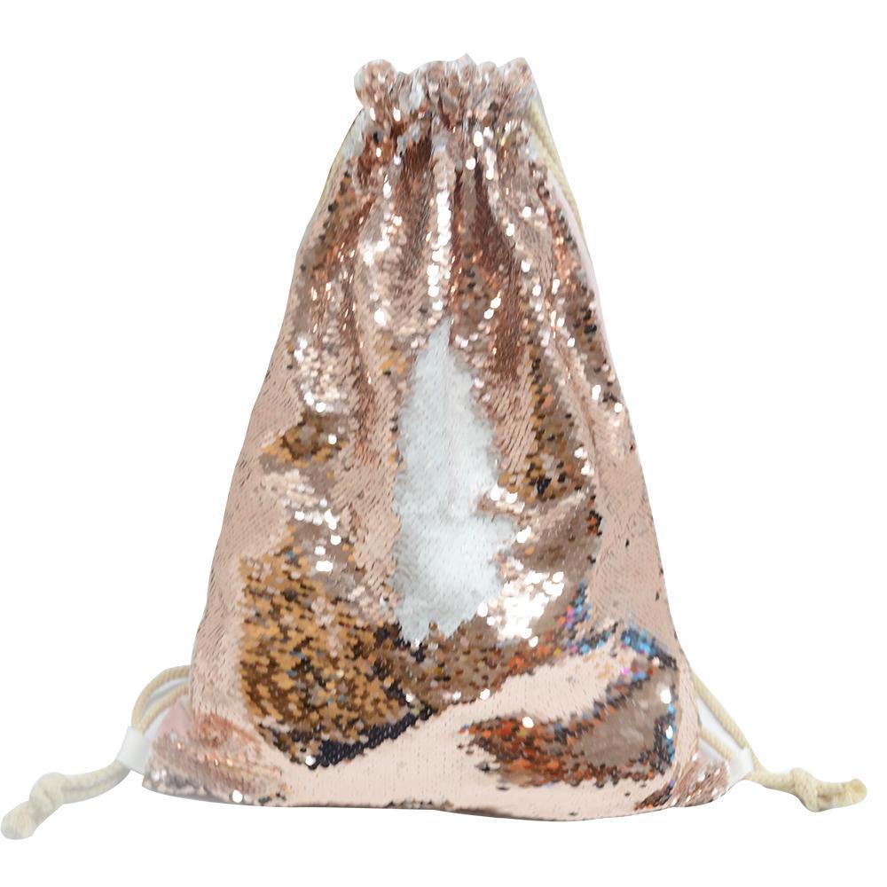 Sequin drawstring bag - 34 x 45 cm