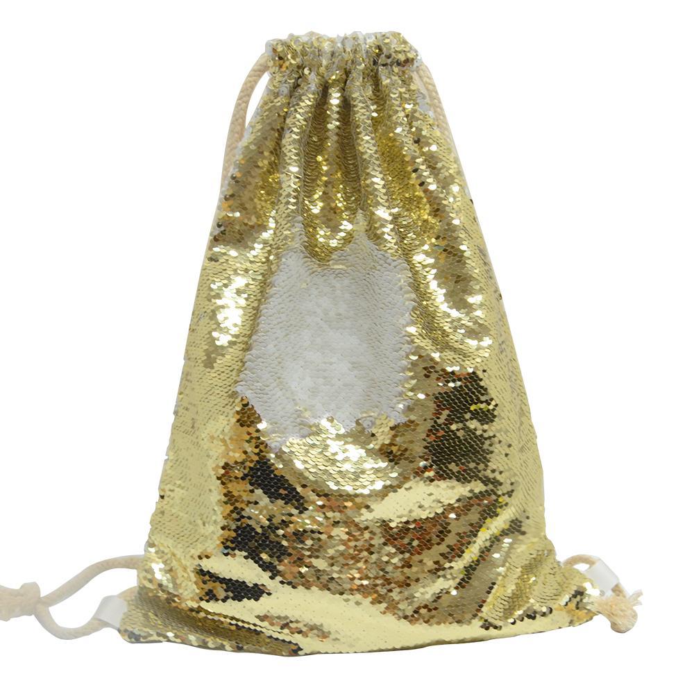 Sequin drawstring bag - 34 x 45 cm