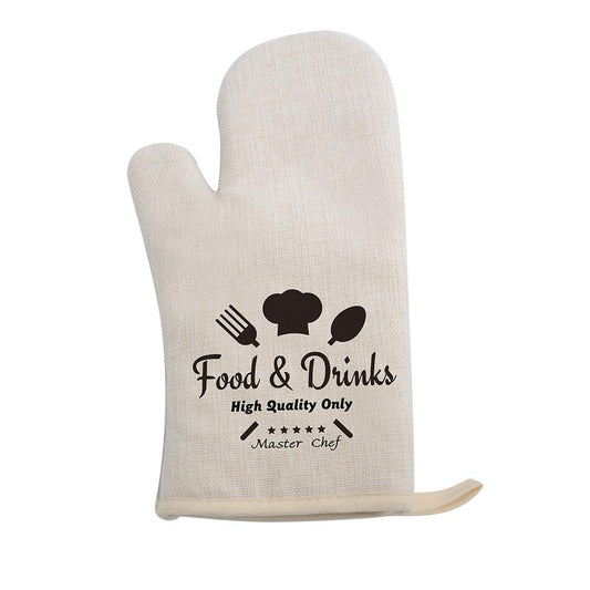 Linen Oven Mitt - Single - 30 x 15 cm