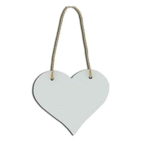 MDF Love Heart Plaque - Double side