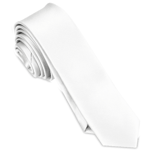 Mens White Silk Tie