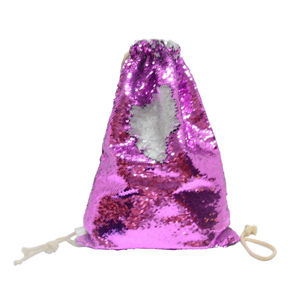 Sequin drawstring bag - 34 x 45 cm