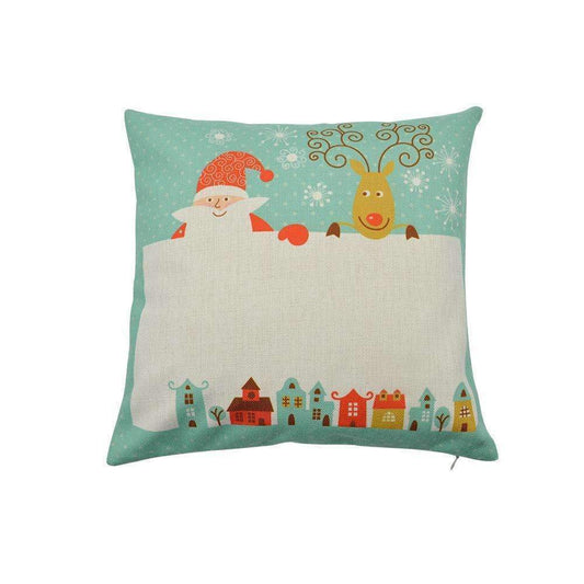 Pre-Printed Linen Cushion cover - Green