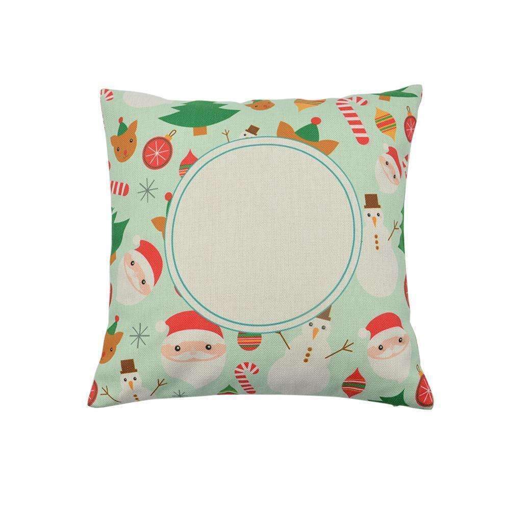 Pre-Printed Linen Cushion cover - Green